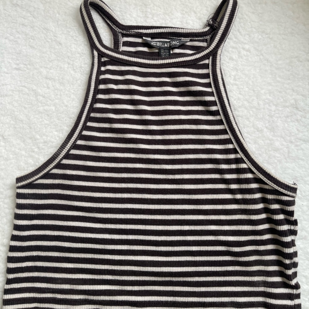Billabong Striped Ribbed Tank Top